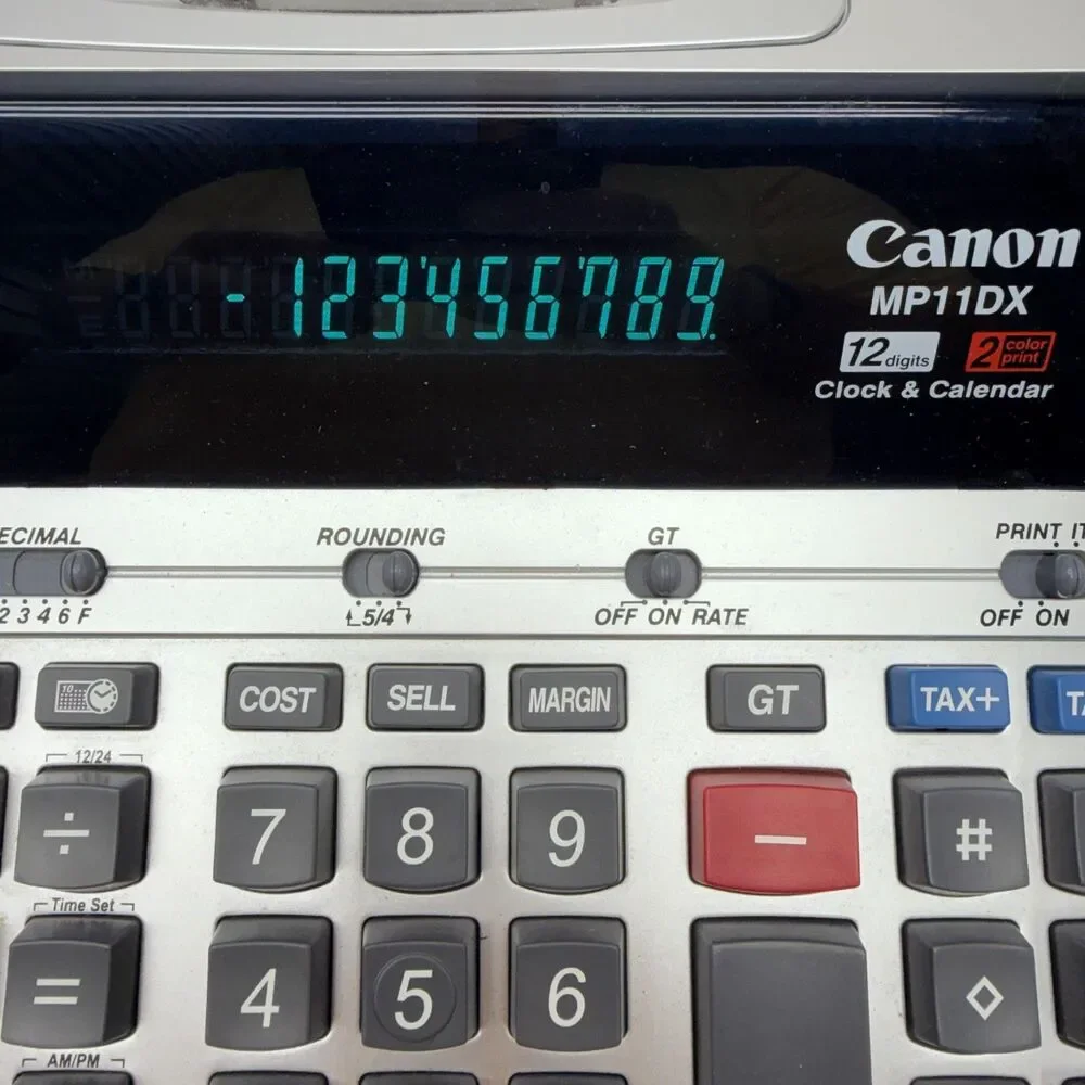 Canon MP11DX Printing Calculator Clock Calendar 2-Color Tested Working - Picture 4 of 6